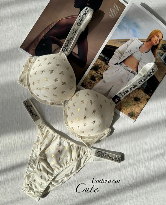 Victoria secret push up rhinestone bra with panty Underwear - My Store