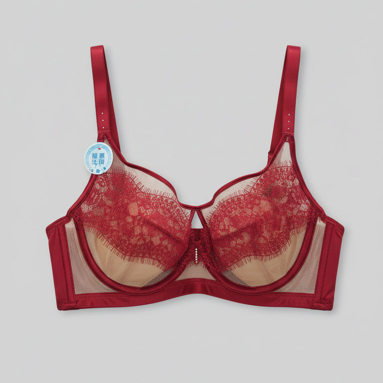 Light pad lace net Bra