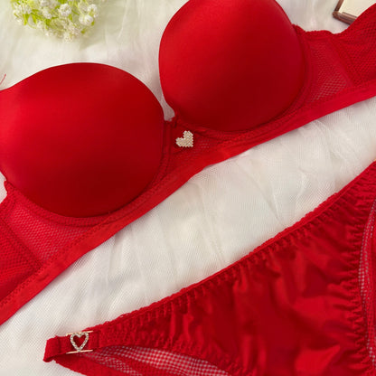 Silk Padded Stylish  Bra & Panty Set - My Store
