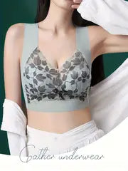 Elegant Floral Lace Wireless Bra for Women - My Store