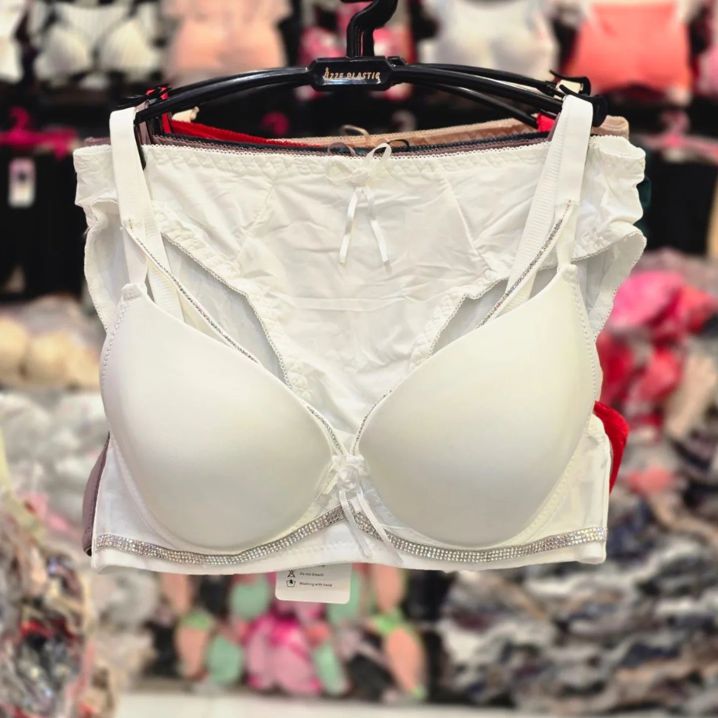 “Rhinestone-studded padded harness set” - My Store