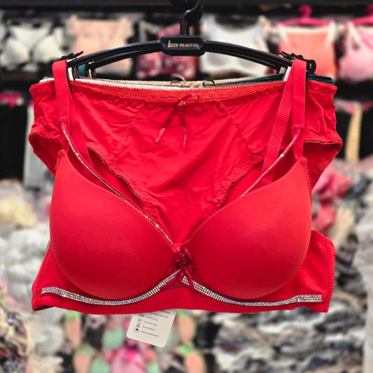 “Rhinestone-studded padded harness set” - My Store