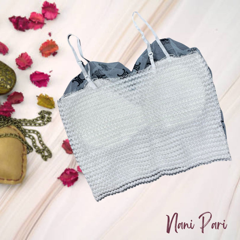 Light Colour Net Padded Top - My Store