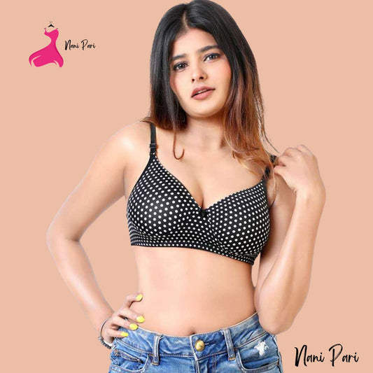 IMPORTED THIN PAD HALF CUP POLKA DOT BRA - My Store