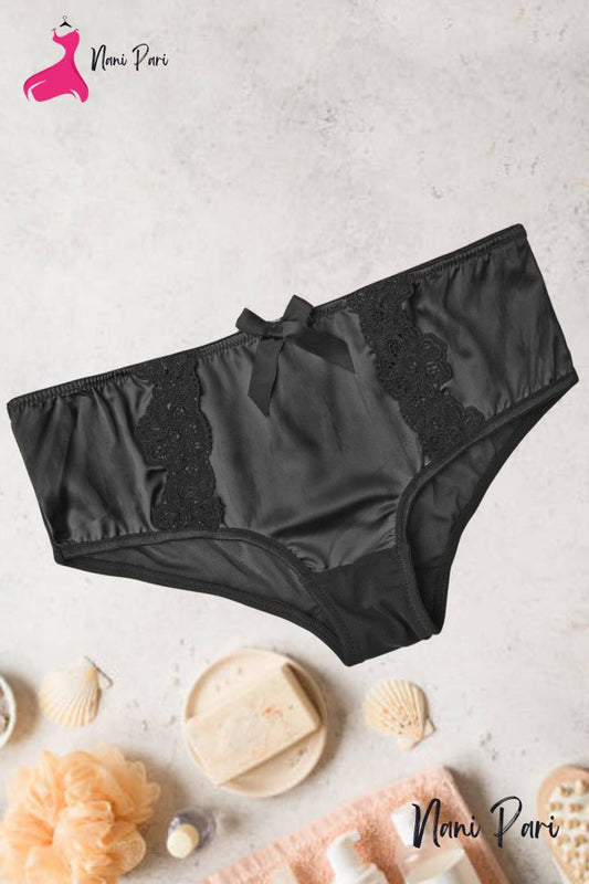 Women's Fancy Lace Design Silk Underwear - My Store