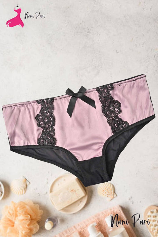 Women's Fancy Lace Design Silk Underwear - My Store
