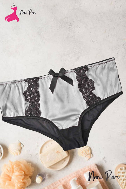 Women's Fancy Lace Design Silk Underwear - My Store