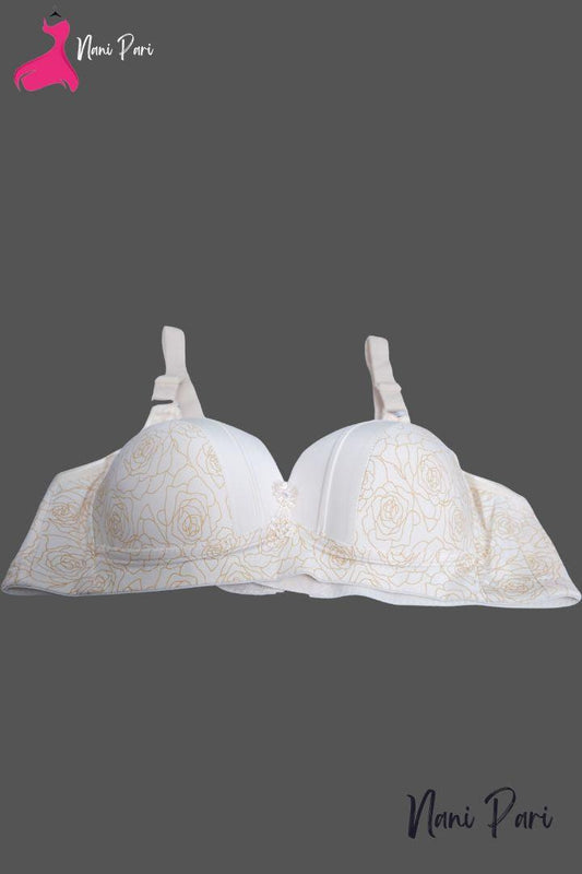 HALF CUP PRINTED PADDED LUXERY BRA - My Store