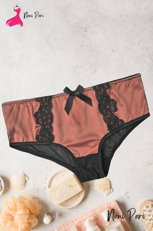 Women's Fancy Lace Design Silk Underwear - My Store