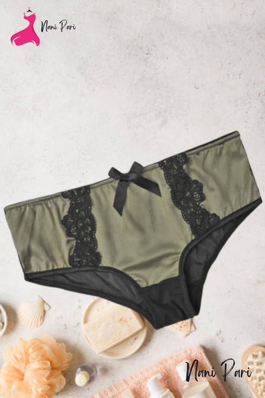 Women's Fancy Lace Design Silk Underwear - My Store