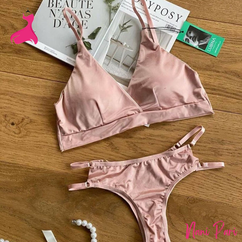 Slik Bralette T- Penty Set - My Store