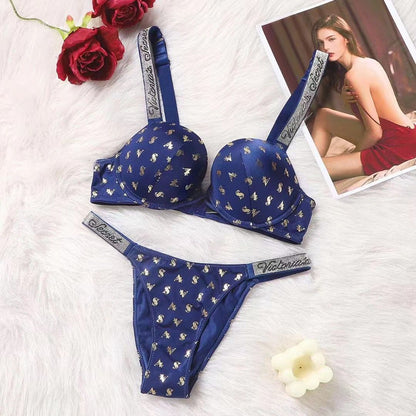 Victoria secret push up rhinestone bra with panty Underwear - My Store