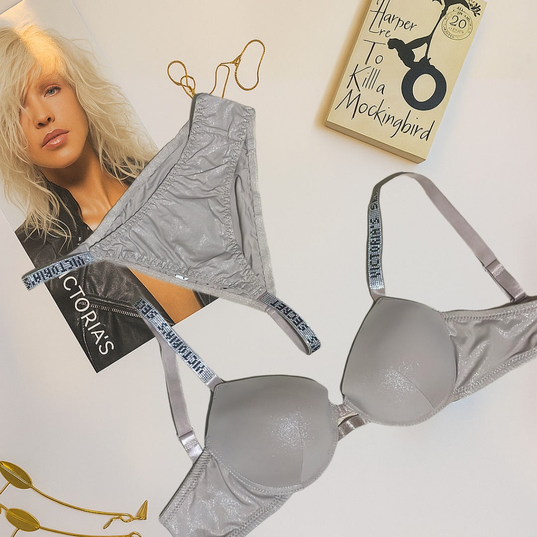 Shiny Fabric Victoria’s Secret Bra & Panty Set - My Store