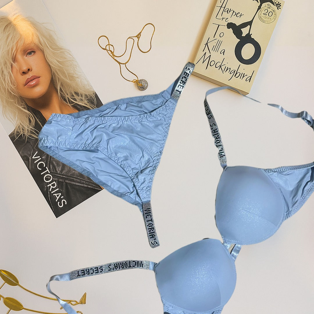Shiny Fabric Victoria’s Secret Bra & Panty Set - My Store