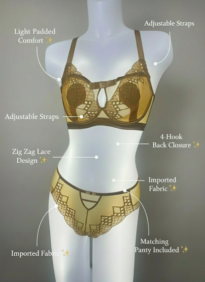 Light Pad Lace Bra & Panty Set