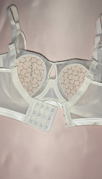Light pad lace net Bra