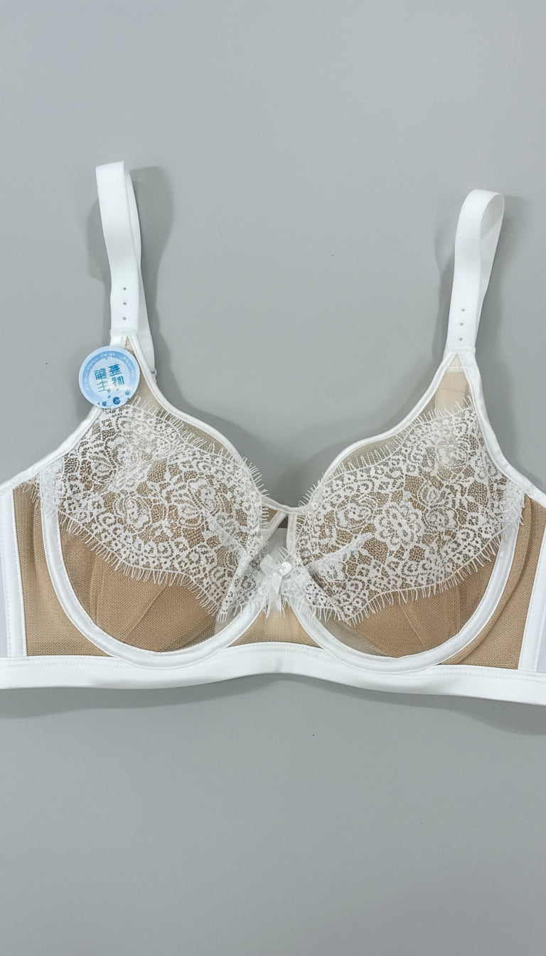 Light pad lace net Bra