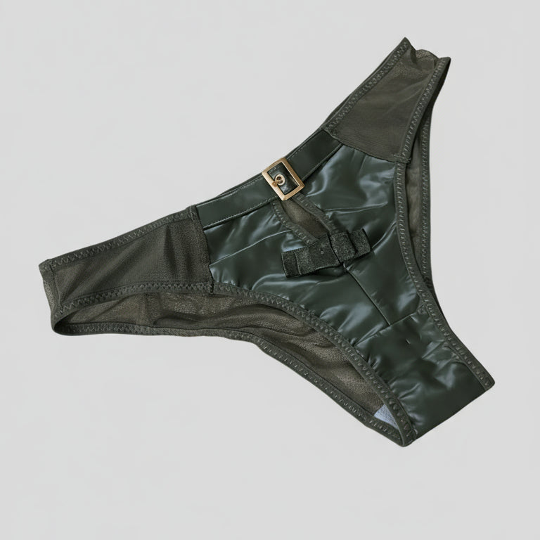 Premium Leather Bra & Panty Set