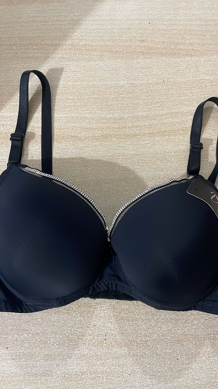 Double Foam Bra With Stone Edges