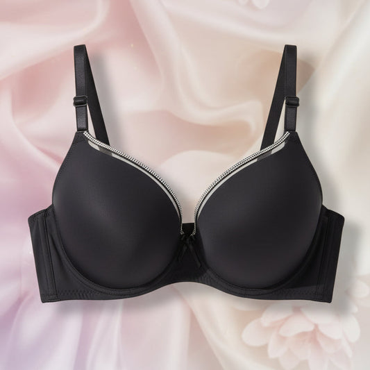 Double Foam Bra With Stone Edges