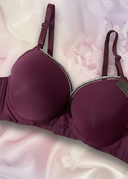 Double Foam Bra With Stone Edges