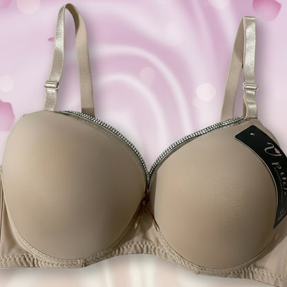 Double Foam Bra With Stone Edges