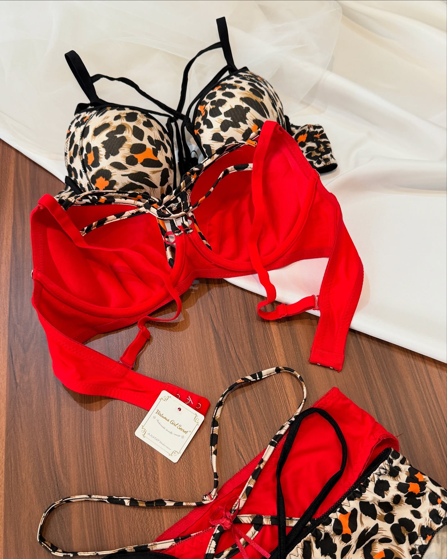 Scarlet Safari Strappy Stylish Bra & Panty Set - My Store